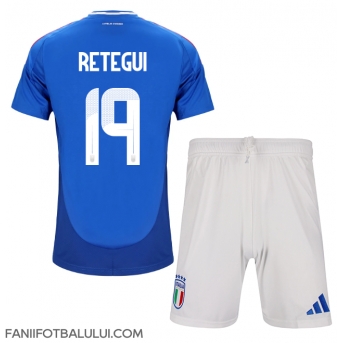 Italia Mateo Retegui #19 Echipament de Fotbal Replică European 2024 Copii Acasa (+ Șorturi)